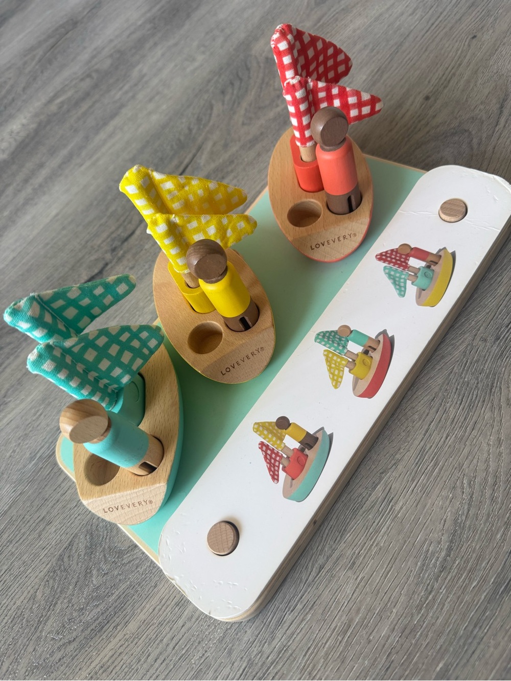 Lovevery Pattern Match Boats & Cards Set